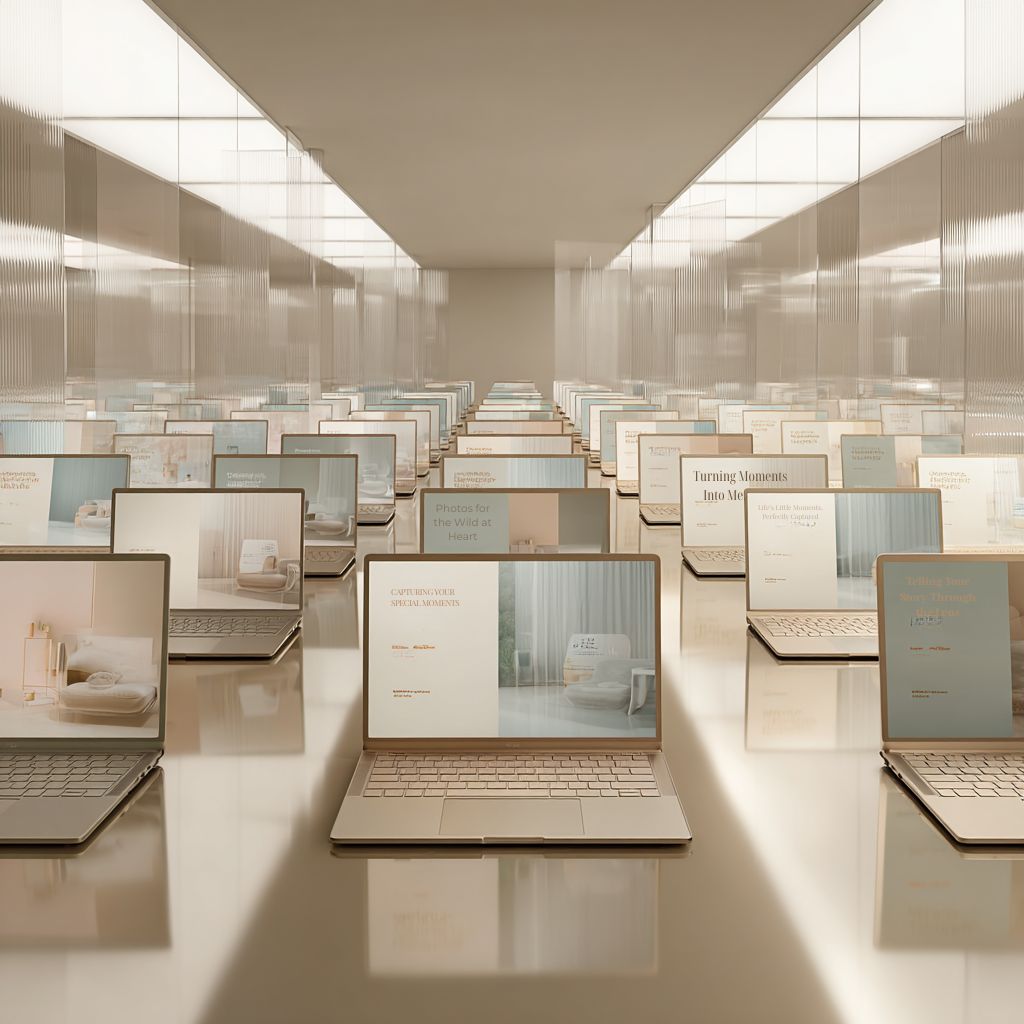 Example of generic websites that all look and sound the same for service businesses