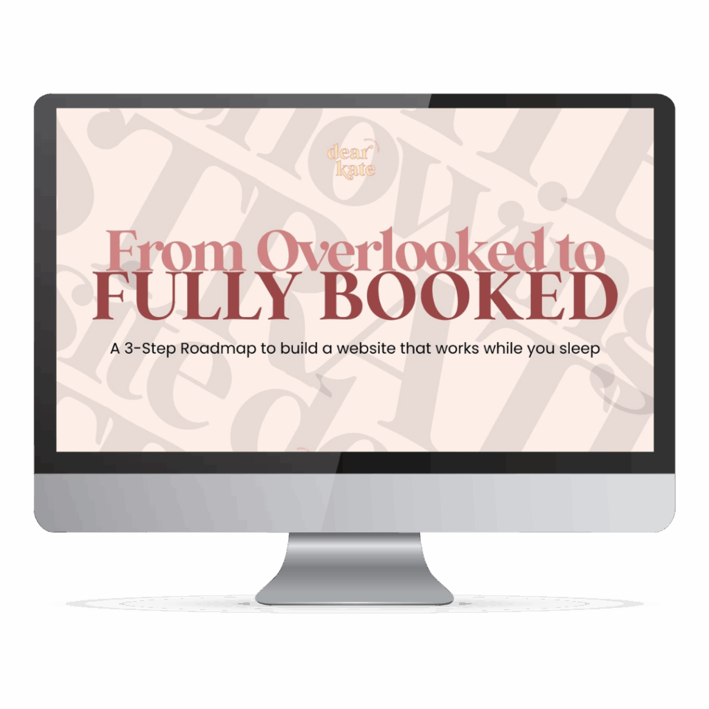 Desktop showing From Overlooked to Fully Booked Free Webinar